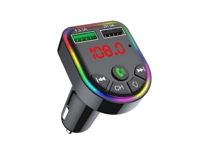 Gembird 3v1 Bluetooth handsfree sada do auta s FM-radio vysielačom a USB 3.1 A + USB 2,0 nabíjačkou BTT-05