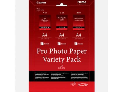 Canon fotopapír Pro Photo Variety Pack A4 (LU+PT+PM) 5+5+5 6211B021