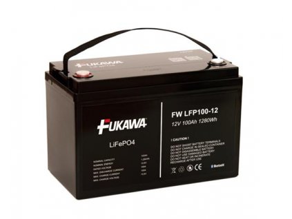 akumulátor FUKAWA FW LFP100-12 (12,8V;100Ah;1280Wh;M8; BMS;Bluetooth) LiFePo4 Fukawa
