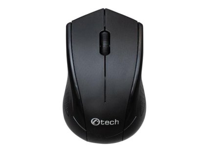 Myš C-TECH WLM-07, černá, bezdrátová, 1200DPI, 3 tlačítka, USB nano receiver C-Tech