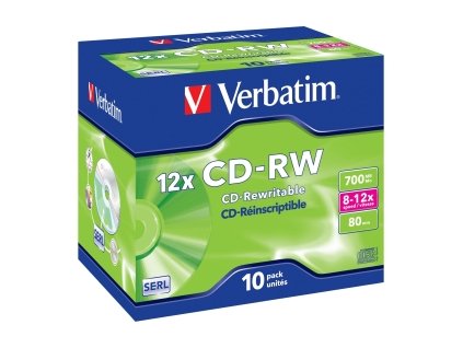 VERBATIM CD-RW(10-Pack)/Jewel/12x/700MB 43148 Verbatim