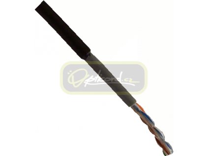 FTP kabel (drát) Cat5e Outdoor černý -40 - 70°C, bal.100m Double Jacket 0146 OEM