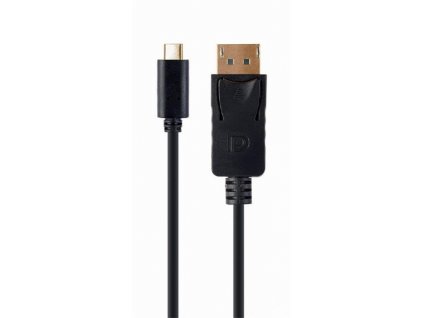 Gembird kábel USB-C (M) na DisplayPort (M), 4K, 60Hz, 2m kábel, čierny A-CM-DPM-01