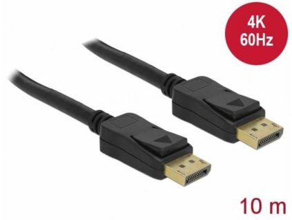 Delock Displayport 1.2 kabel samec > Displayport samec 4K 60 Hz 10 m 84862 DeLock