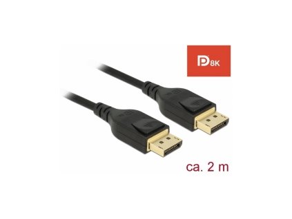 Delock DisplayPort kabel 8K 60 Hz 2 m DP 8K certifikováno 85660 DeLock