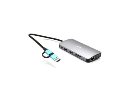 i-tec USB 3.0/USB-C/TB3 3x Display Metal Nano Dock with LAN, PD 100W CANANOTDOCKPD I-Tec
