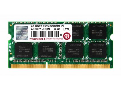 SODIMM DDR3L 4GB 1333MHz TRANSCEND 2Rx8 CL9, maloobchodný predaj TS512MSK64W3N Transcend