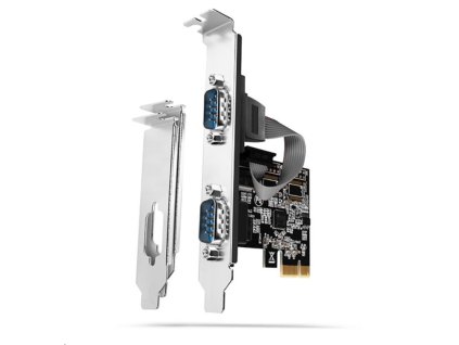 AXAGON PCEA-S2N, PCIe řadič - 2x sériový port (RS232) 250 kbps, vč. LP Axagon