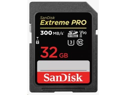 Karta SanDisk SDHC 32GB Extreme PRO (300 MB/s, Class 10, UHS-II U3 V90) SDSDXDK-032G-GN4IN