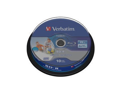 VERBATIM BD-R SL (6x, 25GB),printable, 10 cake 43804 Verbatim