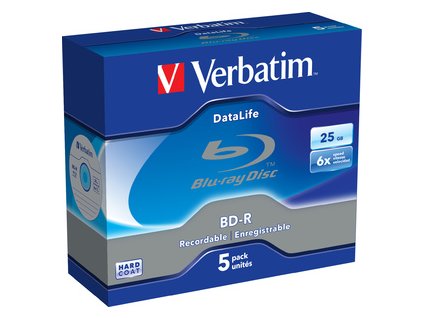 VERBATIM BD-R SL (6x, 25GB),NON-ID, 5ks/pack 43836 Verbatim