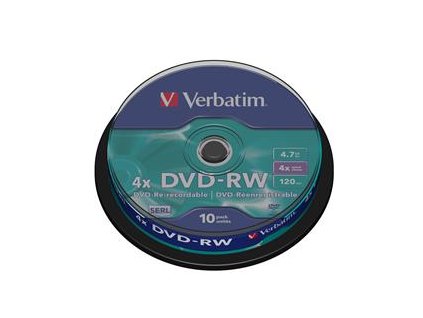 VERBATIM DVD-RW(10-Pack)Spindle4x/DLP/4.7GB 43552 Verbatim