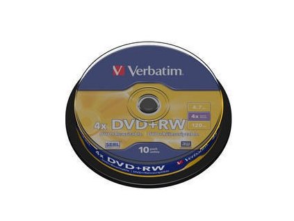 VERBATIM DVD+RW(10-Pack)Spindle4x/DLP/4.7GB 43488 Verbatim