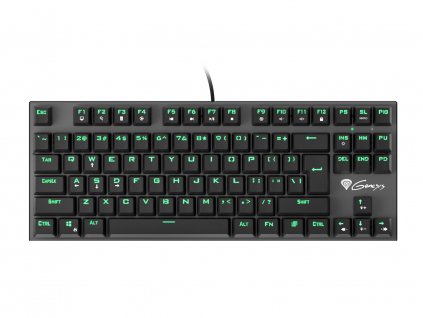 Mechanická klávesnice Genesis Thor 300 TKL, US layout, zelené podsvícení, Outemu Blue switch NKG-0945