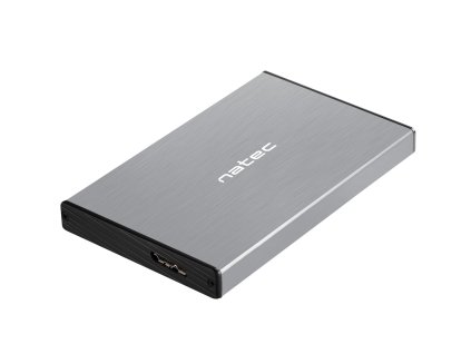 Externí box pro HDD 2,5" USB 3.0 Natec Rhino Go, šedý, hliníkové tělo NKZ-1281