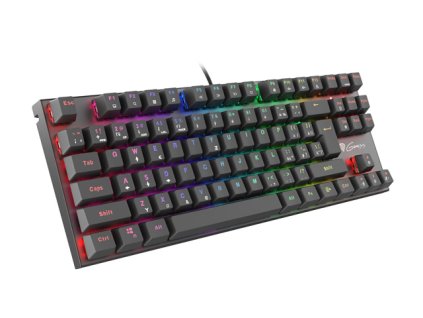 Genesis mechanická klávesnice THOR 300 TKL RGB, CZ/SK layout, RGB podsvícení, software, Outemu Red NKG-1819