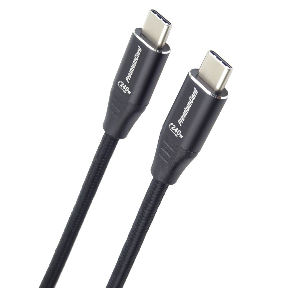 PremiumCord Kabel USB-C M/M, 240W 480 MBps, 2m ku31cv2