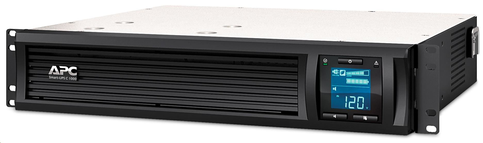 APC Smart-UPS C 1000VA LCD RM 2U 230V so SmartConnect (600W) SMC1000I-2UC