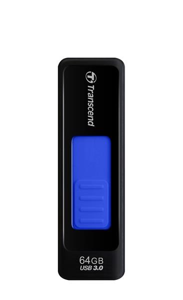 TRANSCEND Flash disk 64GB JetFlash®760, USB 3.0 (R:80/W:25 MB/s) čierna/tmavomodrá TS64GJF760 Transcend