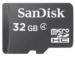 Sandisk/micro SDHC/32GB/18MBps/Class 4/+ Adaptér/Černá SDSDQM-032G-B35A SanDisk