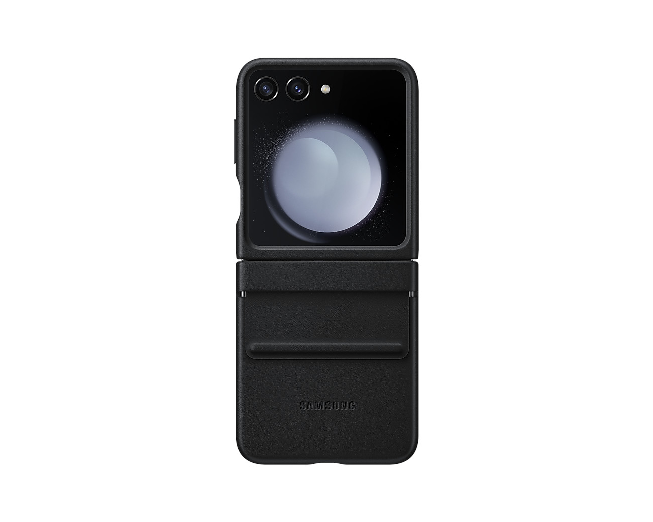 Samsung Zadní kryt z eko kůže pro Galaxy Z Flip5 Black EF-VF731PBEGWW