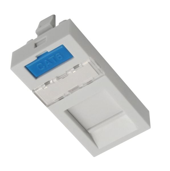 Solarix Modul francúzsky štýl 22,5 x 45 mm pre 1 kľúčový kameň rovný biely SXF-M-1-22,5-WH-P 23100201