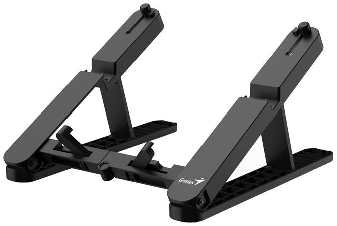 Genius G-Stand M200, Podstavec, pro notebook/tablet/telefon 10–17", nastavitelný, skládací, nosnost 10kg, černý 31250020400