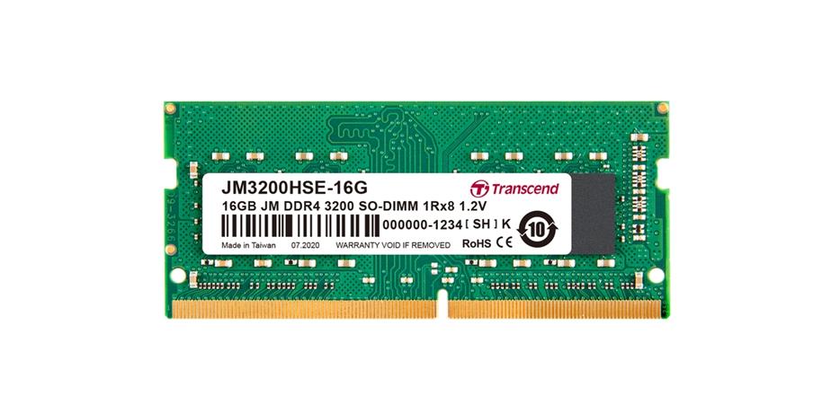 SODIMM DDR4 16GB 3200MHz TRANSCEND 1Rx8 2Gx8 CL22 1.2V JM3200HSE-16G Transcend
