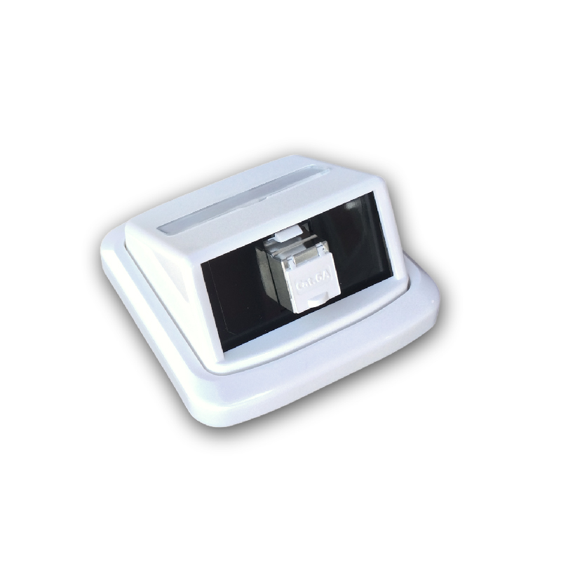 Jednozásuvka ABB TANGO 1xRJ45 cat6A STP bílá 2396