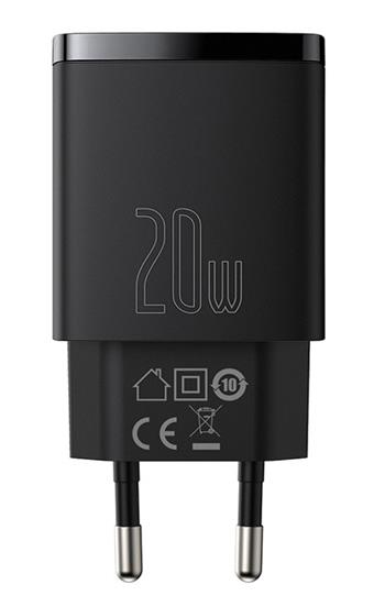 Baseus CCXJ-B01 Compact Quick Nabíječka USB/USB-C 20W Black 6953156207233 NoName