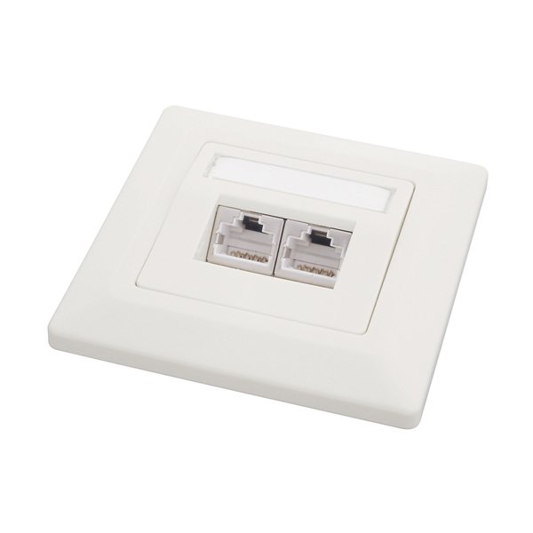 Solarix Zásuvka CAT6 STP 2 x RJ45 pod omietku biela SX9-2-6-STP-WH 23100094