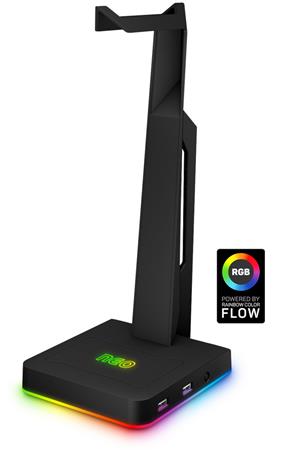 CONNECT IT NEO Stand-It RGB stojan na slúchadlá + rozbočovač USB, čierny CHX-3590-BK Connect IT