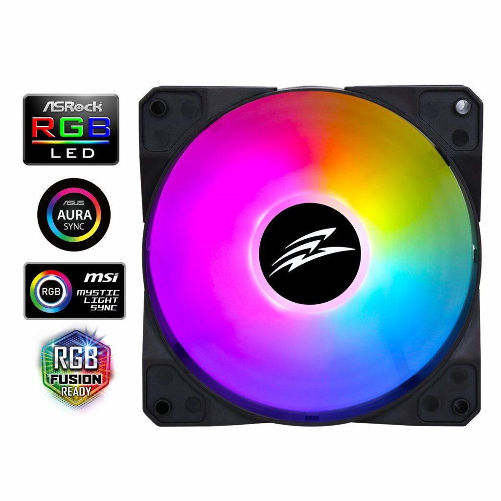 EVOLVEO 12FM ventilátor 120mm, ARGB, černý rám, master RGBFAN12FMB Evolveo