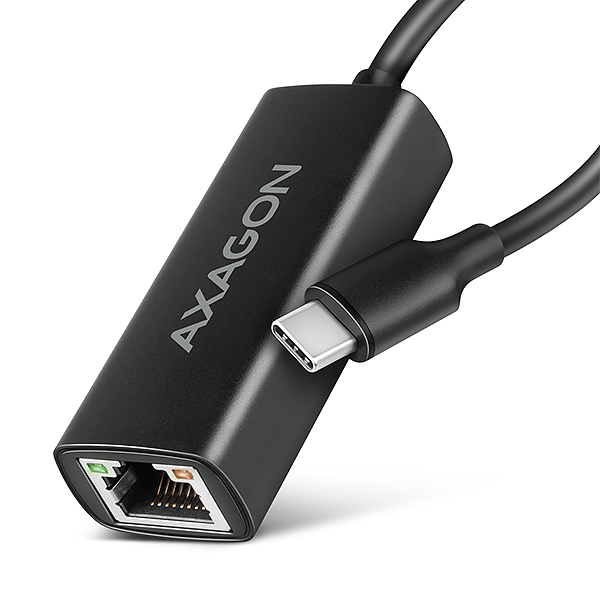 AXAGON ADE-ARC, USB-C 3.2 Gen 1 - Gigabit Ethernet sieťová karta, Realtek 8153, auto inštal Axagon