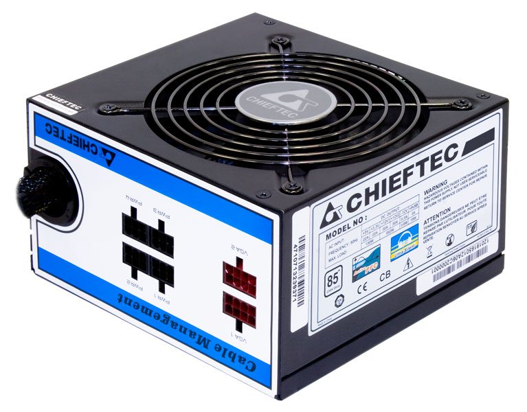 Napájací zdroj CHIEFTEC série A80, CTG-750C, 750W, 12cm ventilátor, Active PFC, modulárny, maloobchodný predaj, 85+ Chieftec