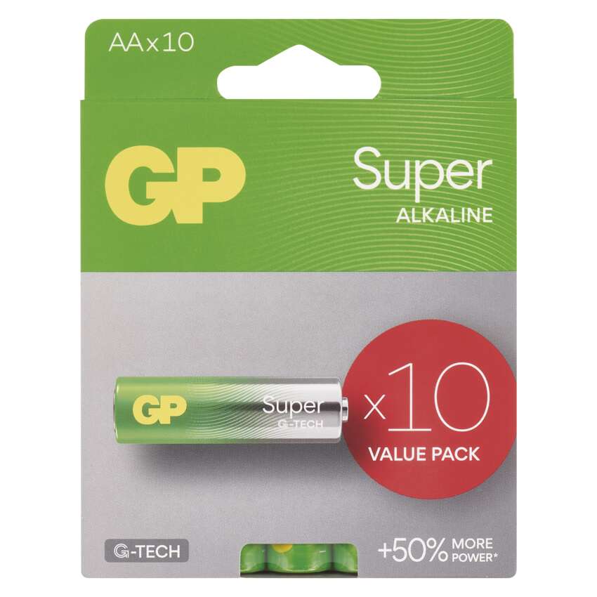 GP Alkalická baterie SUPER AA (LR6)- 10ks 1013221001 GP Batteries
