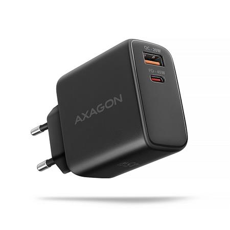 AXAGON ACU-PQ45 GaN nabíjačka do siete 45W, 2x port (USB-A + USB-C), PD3.0/PPS/QC4+/SFC 2.0/AFC/Apple Axagon
