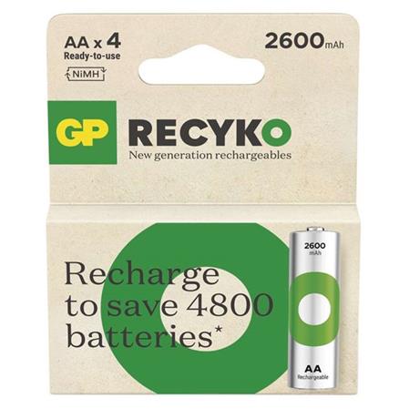 GP Nabíjecí bat. ReCyko 2600 AA (HR6) - 4ks 1032224260 GP Batteries