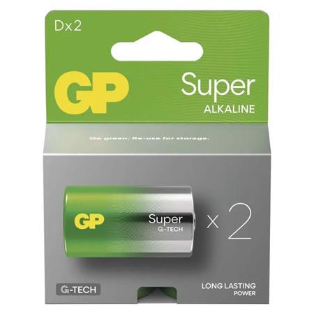 GP Alkalická baterie SUPER D (LR20) - 2ks 1013422200 GP Batteries