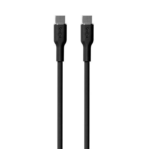 Puro kábel Soft Silicone Cable USB-C to USB-C 1.5m - Black PUUSBCUSBCICONBLK