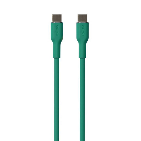 Puro kábel Soft Silicone Cable USB-C to USB-C 1.5m - Dark Green PUUSBCUSBCICONDKGRN