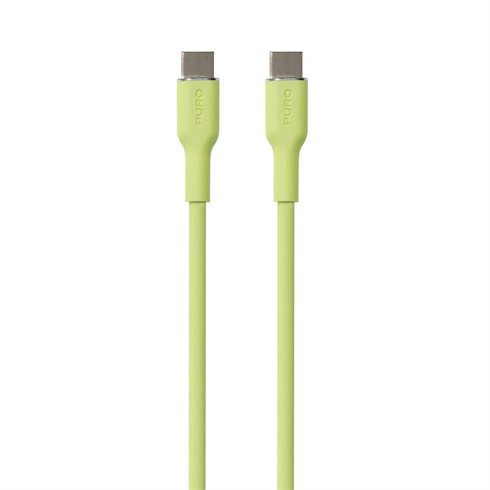 Puro kábel Soft Silicone Cable USB-C to USB-C 1.5m - Light Green PUUSBCUSBCICONLGRN