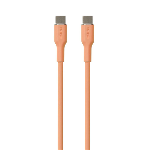 Puro kábel Soft Silicone Cable USB-C to USB-C 1.5m - Peach PUUSBCUSBCICONLORA