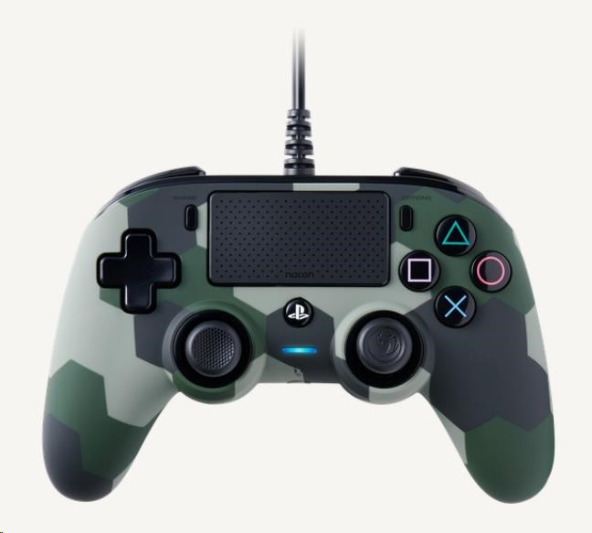 Nacon Wired Compact Controller - ovladač pro PlayStation 4 - camo green PS4OFCPADCAMGREEN