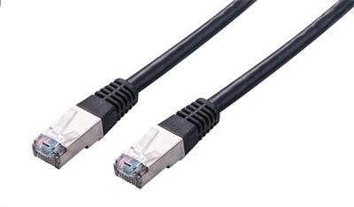 Kabel C-TECH patchcord Cat5e, FTP, černý, 0,25m CB-PP5F-025BK C-Tech