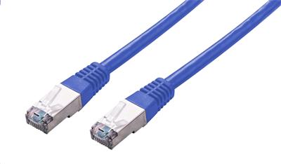 Kabel C-TECH patchcord Cat5e, FTP, modrý, 0,25m CB-PP5F-025B C-Tech