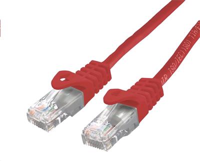 Kabel C-TECH patchcord Cat6, UTP, červený, 0,25m CB-PP6-025R C-Tech