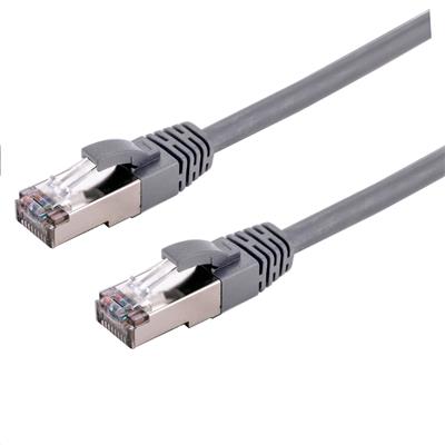Kabel C-TECH patchcord Cat6a, S/FTP, šedý, 0,5m CB-PP6A-05 C-Tech