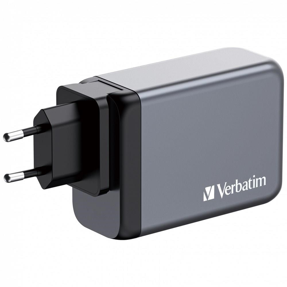 VERBATIM GaN Nabíječka do sítě GNC-100, 100W, 3x USB-C, 1x USB 32202 Verbatim