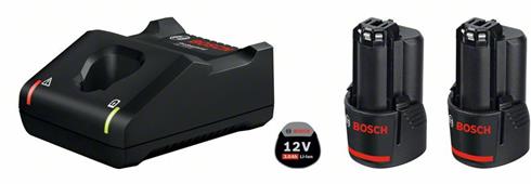 BOSCH Štartovacia sada GBA 12V 2× 2.0 Ah+ GAL 12V-40 UNI 1600A019R8